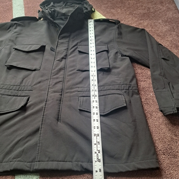 Rothco M-65 Field Jacket Men's Medium Black Fleece Lined Softshell Windbreaker - Picture 7 of 7